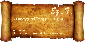 Szentgyörgyi Tilla névjegykártya